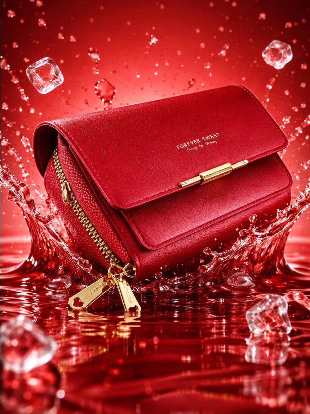 Elegant Red Mini Shoulder Bag by Forever Lovely For Madley.